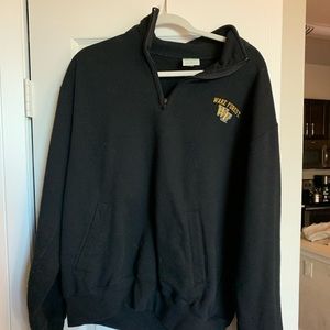 Wake forest black quarter zip size L